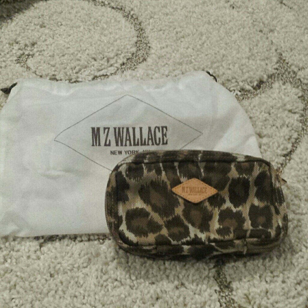 MZ Wallace Leopard Print Cosmetic Bag